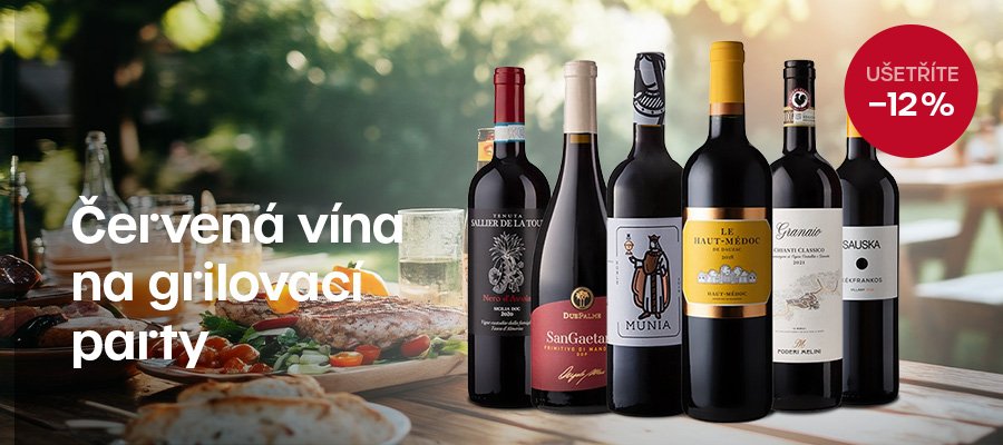 Červená vína na grilovací party